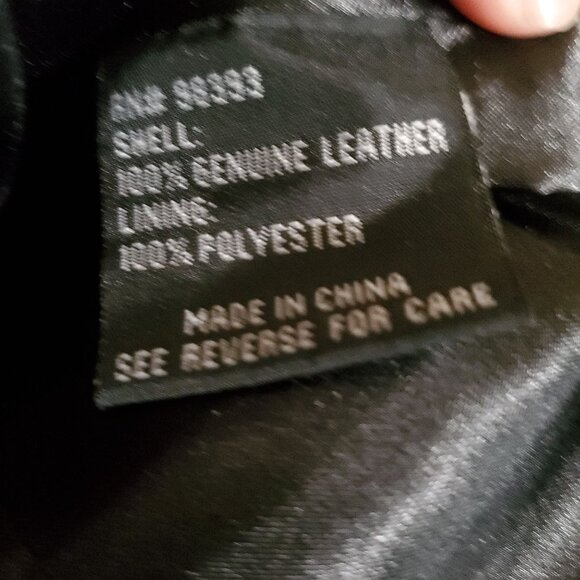 Pamela McCoy Jacket Womens Large Black Genuine Leather Lizard Embossed - Picture 3 of 9